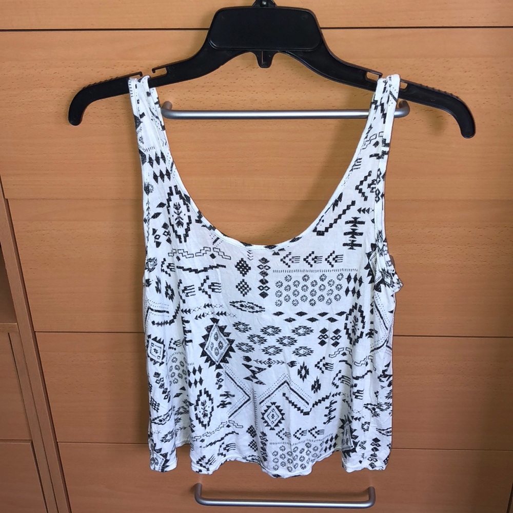 Tribal print crop top